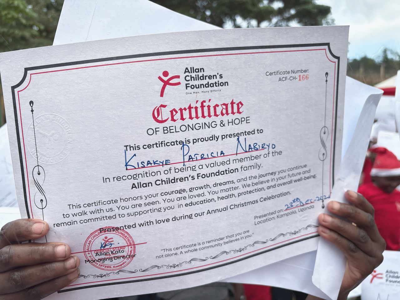 Christmas celebration with children