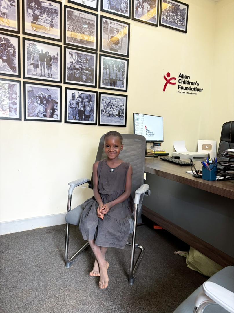 Abagail with her sponsorship package