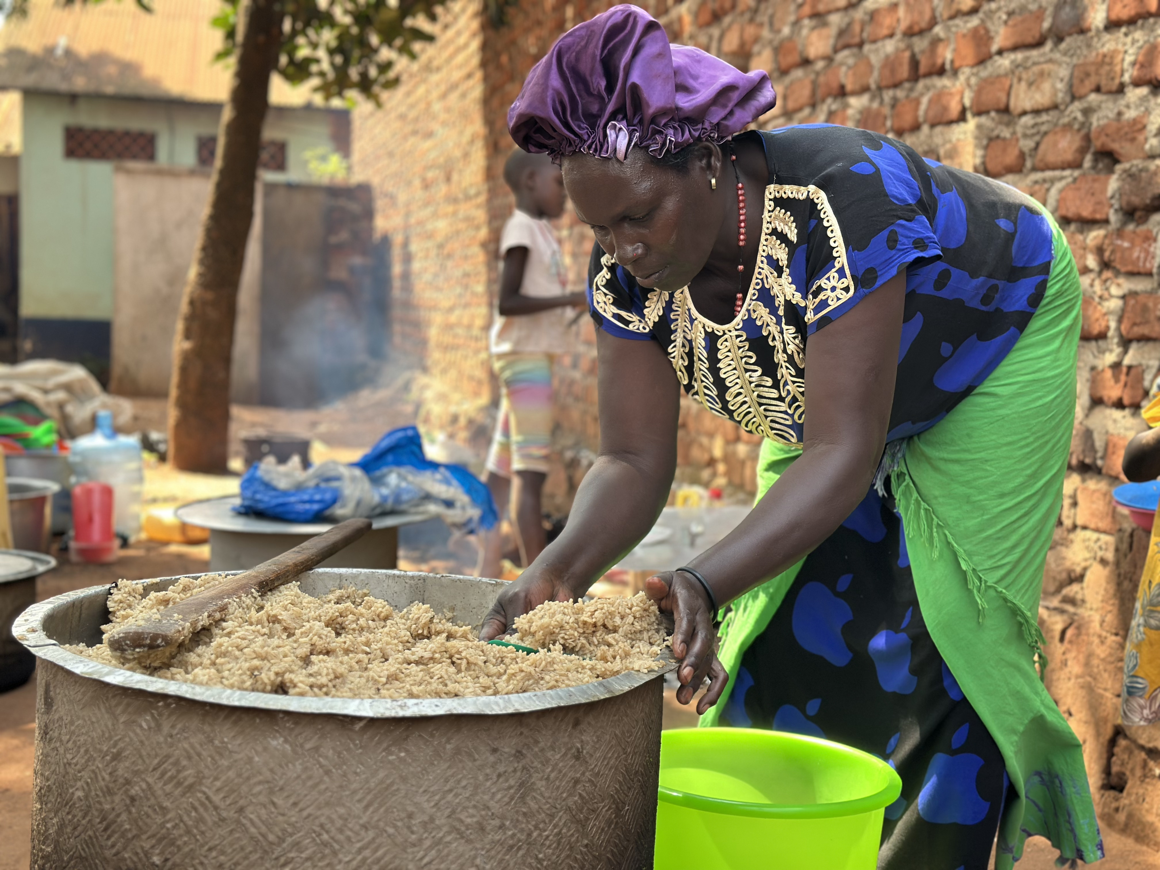Mama Immaculate with her daughters